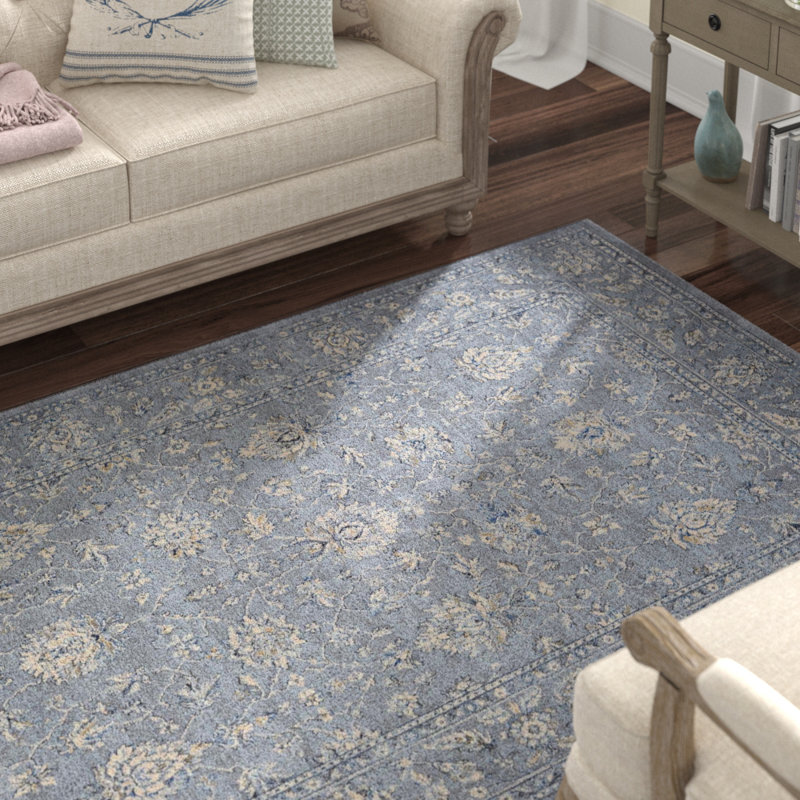 Lark Manor Johnston All Over Mashhad Slate Blue Area Rug & Reviews Wayfair